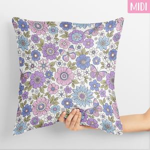 Hovedbilde Retro blomster blålilla